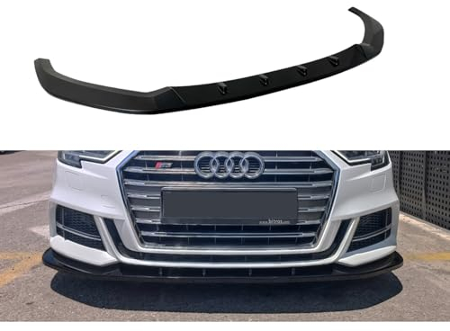 Motordrome Frontspoileransatz kompatibel mit Audi A3 (8V) S-Line/S3 Hatchback/Sportback 2016-2020 Facelift (ABS Glänzend Schwarz)