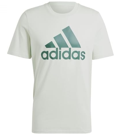 adidas Herren Essentials Single Jersey Big Logo Tee, Linen Green/Collegiate Green, 3XL
