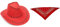 ZZ DISFRAZZES Kit Hut und Halstuch Jeans Mützen für Karneval, Karneval, Halloween, Mottopartys und mehr in verschiedenen Designs (Kid@, Rot)