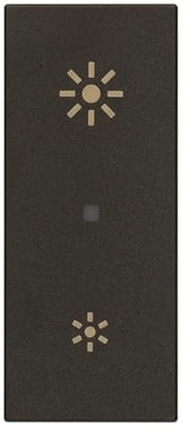 Vimar 30135.G Dimmer universale Linea a taglio di fase, con comando ON/OFF e regolazione con pulsanti incorporati o da più punti con pulsanti NO