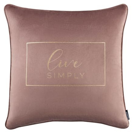 ROOM99 Unique 45 x 45 cm Zierkissenbezüg Kissenbezüg Kissenhüll Dekorative Dekokissen Wurfkissenbezug Deko Aesthetic Modern Schlafzimmer Wohnzimmer Velvet Samt Dekor Live Simply,1 Stück