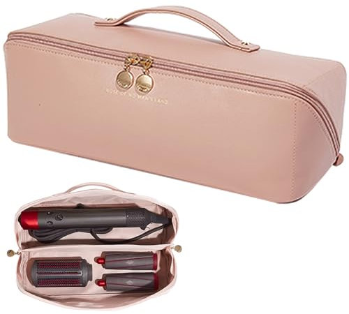 Linpr Custodia per Dyson Airwrap, Porta da Viaggio per Dyson Airwrap Styler/Shark Flexstyle/Arricciacapelli, Custodia per Dyson Airwrap con Ampia Apertura, Borsa da Viaggio Portatile (Rosa)