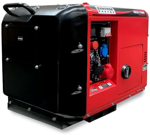 Syntrox Energy 5,0 KW Diesel Notstrom Aggregat Generator Stromerzeuger Apulan, Energiequelle, Robuste Bauweise, Kompakt und leistungsstark, Fernbedienung Startsystem, Kraftstoffeffizient