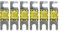 CGEAMDY 6-Piece Mini Automotive Fuses, ANL Type, Zinc Alloy, 15A-60A, Light Blue, Yellow, Green, Orange, Red, Dark Blue