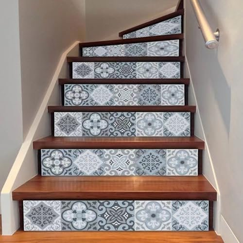 AGSYFFD Adesivo 3D per scale, autoadesivo, rimovibile, decorazione per la casa (100 cm di lunghezza x 18 cm di larghezza x 13 pezzi)