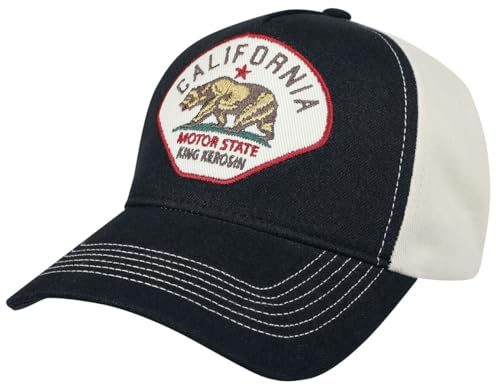 King Kerosin Cal Bear Denim Trucker Unisex Cap dunkelblau