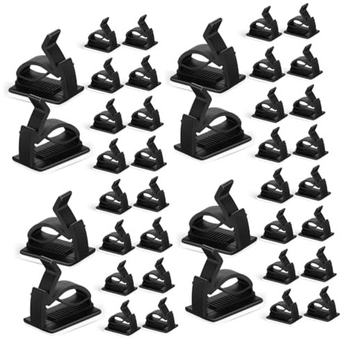 OSALADI 40 Stk Festnetz Kabelwickler Clips zur Kabelorganisation Kabelaufbewahrung Telefonkabelhalter pressure cooker drucktopf juicer Kabelmanagement-Clips Kabelhalter für Kabel Plastik