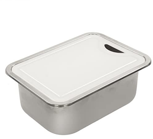 Évier de Camping-Car, évier de Cuisine de Camping-Car en Acier Inoxydable de qualité 304 avec Planche à Découper en Acrylique pour Camping-Car, Bateau, Maison