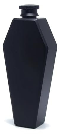 Mini petaca de 3.5 onzas, 100 ml, forma personalizada, acero inoxidable, portátil, para viaje, vino, bar, suministros de regalo (negro)