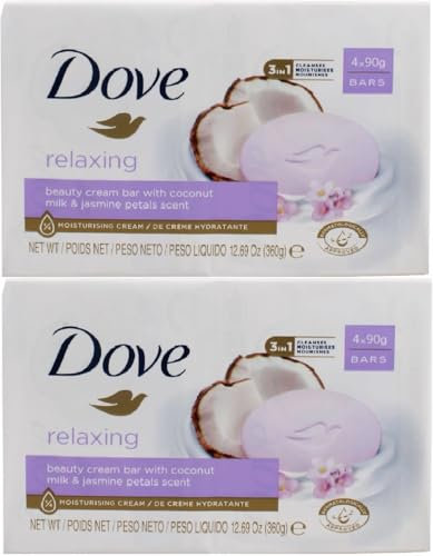Dove Relaxing Coconut Milk & Jasmine Petals Beauty Soap Bar 8x90g