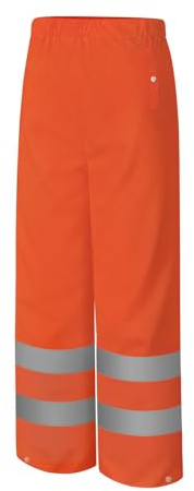 Uno Mejor Rain Pants, High Visibility Safety Coat, Hi Vis Waterproof Work Pants, Lightweight Rain Gear for Outdoor Activities, Men Women, Orange P, L-XL
