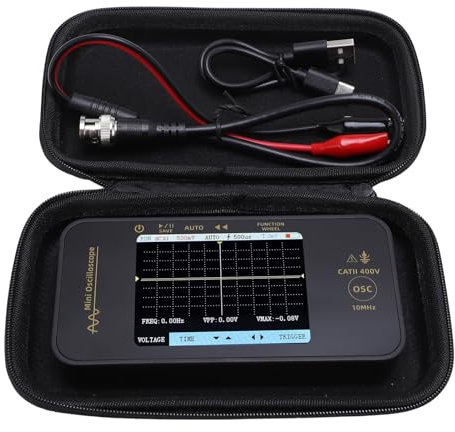 Handheld Digital Oscilloscope 10MHz Bandwidth with 48MSa/s Sampling Rate, 3.2 Inch Screen, Trigger Functions