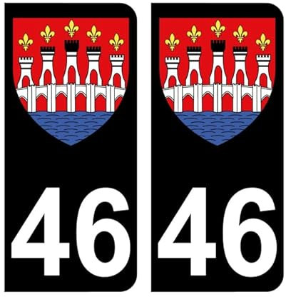 Adesivi 46 con stemma dipartimento del lotto per targa