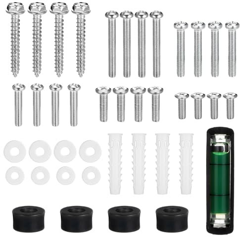 35PCS TV Bracket Screws Kit Universal M4 M5 M6 M8 TV Mount Screws Spacers and Washers Replacement, Television Mounting Hardware Kit for Most Television/Monitor Mount up to 80