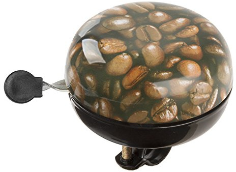 M-Wave Coffee Fahrradglocke, Verschiedene Design Stahl, Braun, 80 mm
