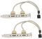 SinLoon 2 Porte USB 2.0 Supporto Estensione Del Pannello Posteriore a Scheda Madre IDC 9 Pin Cavo USB Adattatore Host 2-Pack