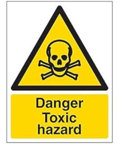 VSafety 6A013AN-S'Danger Toxic Hazard' Schild, Hochformat, 150 mm x 200 mm (3 Stück)