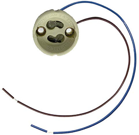 LED ATOMANT Pack 100x GU10 Portalamparas, Cable silicona largo 20cm 0.5mm², 300-500V, Conector Base de Ceramica para Bombilla GU10 LED o Halogena, Bases para lamparas