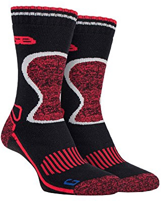 Storm Bloc - 2 Pairs Mens Heavy Duty Winter Warm Padded Thermal Wool Blend Socks for Hiking