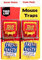 The Big Cheese Fresh Baited Mouse Trap - Twinpack, Kills Mice with Spring Mechanism, Ready-To-Use, Plastic Coated Wood for Easy Cleaning, Indoor and Outdoor Use, Red