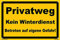 Kleberio® Schild Kunststoff - Privatweg Kein Winterdienst! Betreten auf eigene Gefahr! - Warnschild Verbotsschild Hinweisschild 20 x 30 cm mit Bohrlöchern