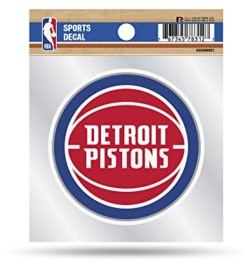Rico Industries NBA Basketball Detroit Pistons 10,2 x 10,2 cm kleiner Stil Aufkleber