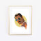 Din A4 Kunstdruck ungerahmt - Freddie Portrait Grafik modern Künstler Queen Star Ikone Druck Poster Bild
