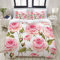 Yaoni Bettbezug, alte rosa Blumengruß Knospe englische Rosen Rosenmuster Natur Vintage antike Garten weiße Blume, Bettwäsche-Set Bequeme leichte Luxus-Mikrofaser-Sets