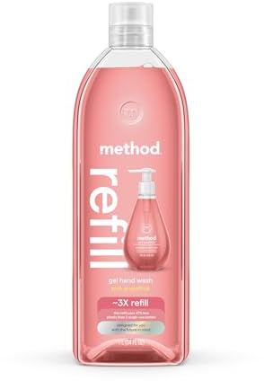 Method Gel Hand Soap, Refill, Pink Grapefruit, 34 Ounce, 1 pack (Packaging May Vary)