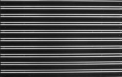 MCH Schuhabstreifer Fußbtreter Schmutzfang Fußmatte Hauseingang Aussenbereich Außen mit Bodenwanne 58 x 37 x 10 cm in 6 Varianten (Alu mit Gummistreifen, schwarz)