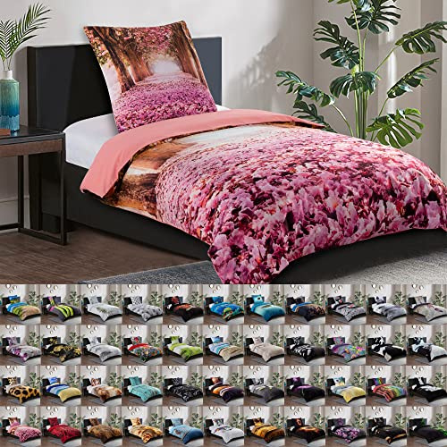 Sanilo® Bettwäsche 135x200 cm, 100% feinste Baumwolle, 2-teilig, Bettbezug, Kissenbezug 80x80cm, Oeko-TEX Zertifiziert (Romantik, 2-teilig 135x200 cm)