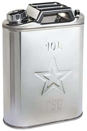 JSMY Garrafa bidon de Metal de 5L/10L/15L/20 litros + Grifo para Agua Boca Ancha Ideal para Agua Gasolina y químicos también como deposito para Aire Acondicionado Camping Furgoneta Camper