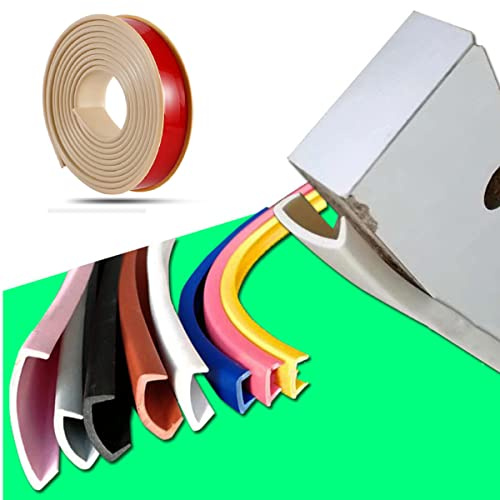 Furniture Veneer Edge Tape Edging, Kantenumleimer Selbstklebend, Umleimer,Zierleiste Selbstklebend,U-Förmig TPE Kantenumleimer für Schrankreparatur,Möbelrestaurierung und Renovierung (3m×15mm,Khaki)