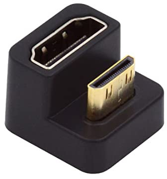 chenyang Mini adaptateur HDMI mâle vers HDMI femelle 4K @ 60 Hz 180 degrés vers le haut coudé