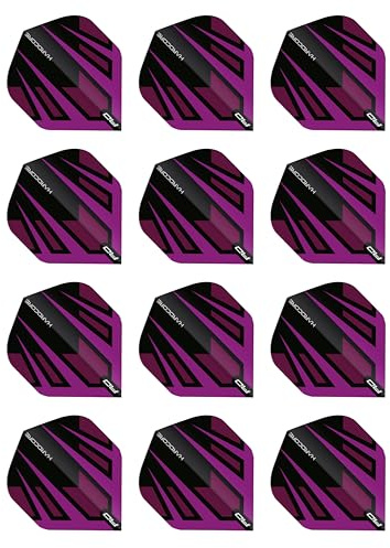 RED DRAGON Hardcore Radical Dartflug - 4 Set pro Packung (insgesamt 12 Dart-Flights)