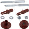 AERZETIX - C65159 - Kit de fixation murale pour lavabo suspendu sanitaire vis M8x100 mm - goujons filetés - cheville Ø10x50 mm - jeu ensemble de montage pour vasque travaux fixation plomberie