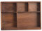 FELTECHELECTR Caja De Almacenamiento De Cubiertos De Nogal Negro Bandeja Organizadora De Menaje para Cajón Diseño con Separadores para Utensilios Y Accesorios De Cocina