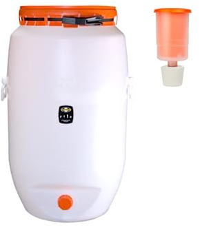 Speidel Gärfass 120L rund mit Gärspund, lebensmittelecht, alkoholbeständig, weiß, Getränkefass