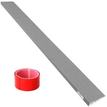 LIEKUMM Rampe de seuil de porte en PVC de 2 cm de hauteur - Charge maximale : 800 kg - Pour fauteuil roulant électrique, poussette, garage, grise