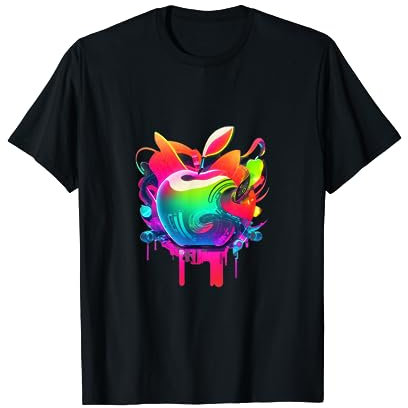 EDM Rave Festival Trippy Apple Elektronische Tanzmusik T-Shirt