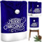KESSER® Premium Weihnachtsstuhlüberzug 2er Set Stuhlhussen für Weihnachten Nikolausmütze Stuhlbezug Husse Weihnachtsdeko für Stühle Überzieher - Stuhlabdeckung im weihnachtlichen Design