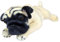 Wagner 1037 - Plüschtier Hund Mops - liegend - 40 cm - Kuschelhund Stofftier