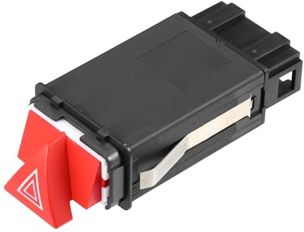 A ABSOPRO Warnblinkschalter Druckschalter Für Audi A6 S6 C5 98-04 1 Stück | Kunststoff, Metall, Schwarz, Rot, 10 Pin, 9.5x4.7x2.5cm, OE: 4B0941509D/4B0941509K/4B0941509C
