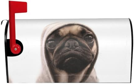 Der wasserdichte und sonnenfeste Briefkasten mit Mops-Motiv macht Ihren Briefkasten einzigartig