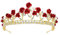 1 couronne de pétales de rose pour fille, couronne d'anniversaire, couronne de princesse dorée, couronne de beauté, couronne de strass pour enfants, couronne royale, 13,7 x 4,1 cm, alliage, no
