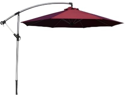 Terrassenschirm Sonnenschirm Marktschirm 9,8 Fuß Outdoor-Stahl-Polyester-Markt-Terrassenschirm Für Markt, Garten, Hinterhof-Pool Sonnenschirme im Freien Gartenschirm ( Color : Rood , Size : 3M/9.8FT )