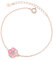 Belons Bracciale da donna con fiori di ciliegio in argento sterling 925, con zirconi, girevole, sakura