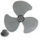 Aspas de ventilador de 16 pulgadas, aspas de ventilador doméstico, plástico, tres hojas con cubierta de tuercas para hojas de ventilador de zócalo (negro)
