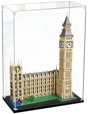 Acryl-Vitrine, kompatibel mit Le-go Big Ben 10253 Baustein-Modell, transparente Aufbewahrungsbox, Geschenk (nur Vitrine, ohne Modell)