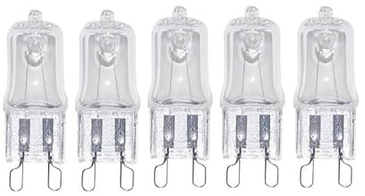 WYLIELAMSH 5Pcs G9 Halogen Light Bulbs 220V 25w 40w 60w Oven Light Bulb G9 High Temperature Bulb Steamer Light,220V-25W
